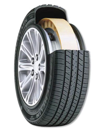 Anti deflated car tire